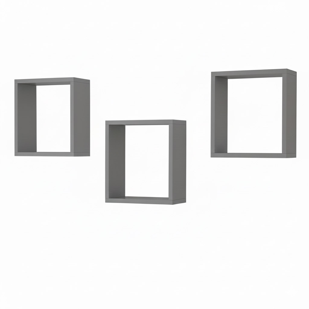 Kit 3 Nichos Quadrados Nopre – Versatilidade e Estilo para sua Parede