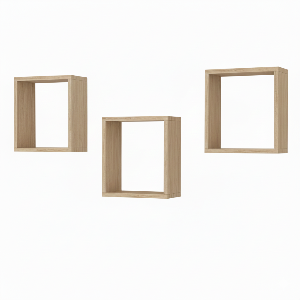 Kit 3 Nichos Quadrados Nopre – Versatilidade e Estilo para sua Parede