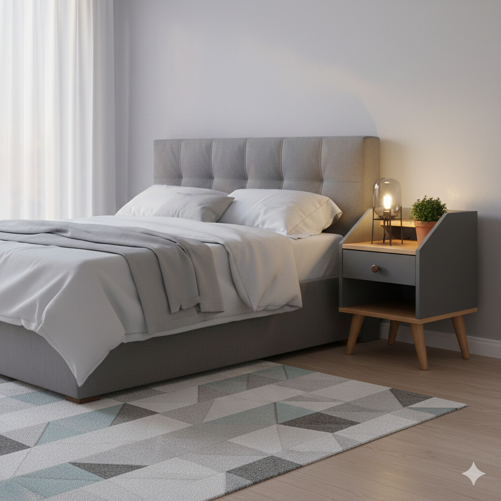 Mesa de Cabeceira Retrô Nopre – Estilo, Conforto e Organização