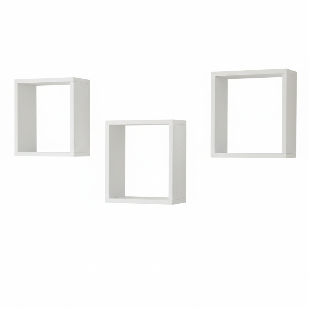 Kit 3 Nichos Quadrados Nopre – Versatilidade e Estilo para sua Parede